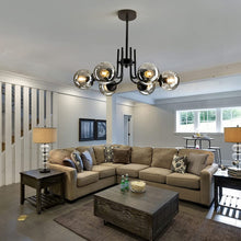 Load image into Gallery viewer, 6-Lights Glass Globe Sputnik Chandelier
