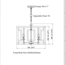 Load image into Gallery viewer, Vintage 6-Light Wood Chandelier Rustic Farmhouse Pendant Light

