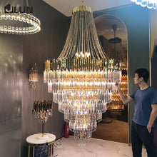 Load image into Gallery viewer, Luxury Crystal Spiral Staircase Chandelier
