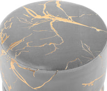 Load image into Gallery viewer, Duhome Padded round Velvet Ottoman Bronzed Fabrics 
