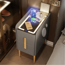 Load image into Gallery viewer,  Wireless Charging Bluetooth Nightstands Multi-Functional Wood Side Table
