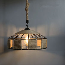Load image into Gallery viewer, Hemp Rope Rattan Woven Pendant Lights
