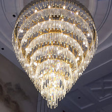 Load image into Gallery viewer, Luxury Crystal Spiral Staircase Chandelier
