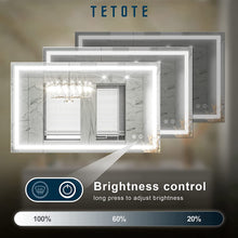 Load image into Gallery viewer, Dimmable LED 40 X 24&quot; White/Warm/Natural Lighted Mirror,Cri90,Ip54 
