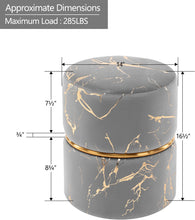 Load image into Gallery viewer, Duhome Padded round Velvet Ottoman Bronzed Fabrics 
