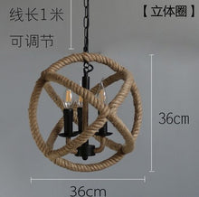 Load image into Gallery viewer, Hemp Rope Rattan Woven Pendant Lights
