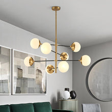 Load image into Gallery viewer, Gold Chandelier Lighting for Kitchen Bar Dining Bedroom Light Chandelier Designer Replica Ball Glass Bubble Chandelier

