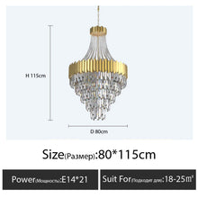 Load image into Gallery viewer, Luxury Crystal Spiral Staircase Chandelier
