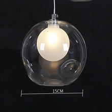 Load image into Gallery viewer,  LED Bubble Long Suspension Art Glass Ball Chandelier 
